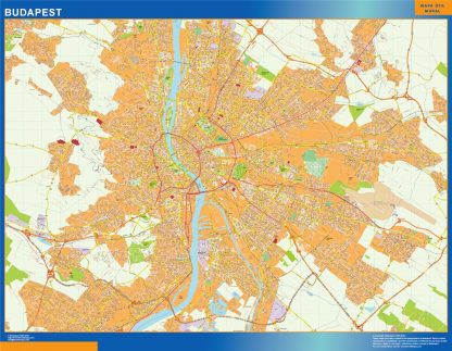 Budapest wall map