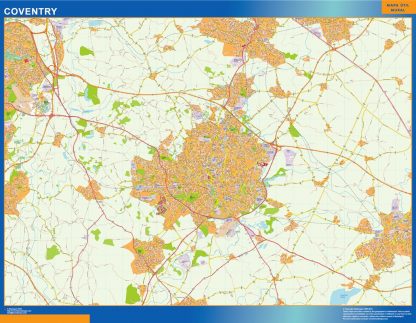 Coventry laminated map