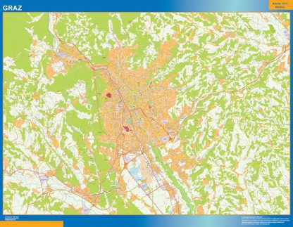 Graz map in Austria