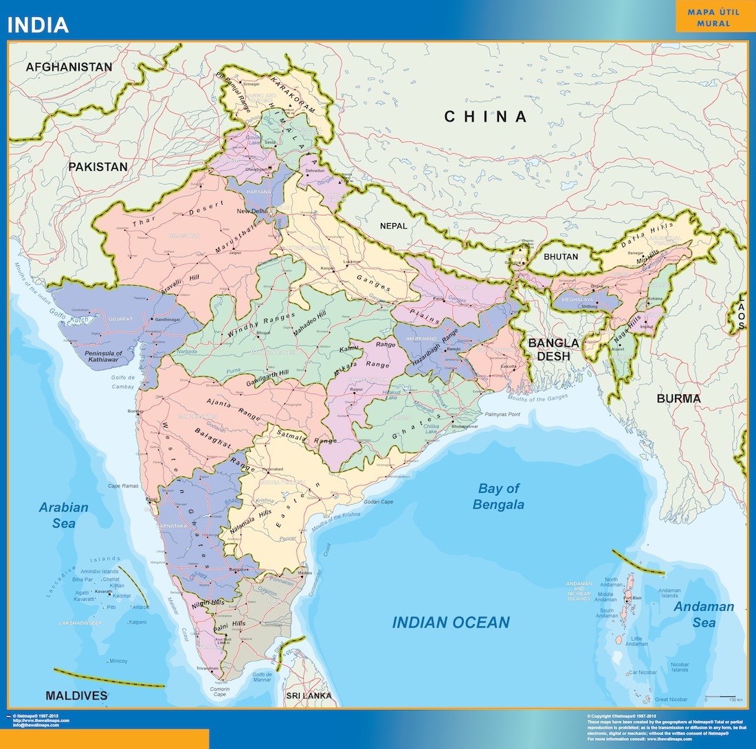 Where Is India On The Map India Map | Kaarten Voor Nederland. Netmaps Nl