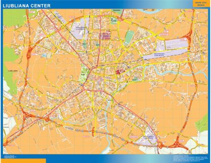 Liubliana downtown map