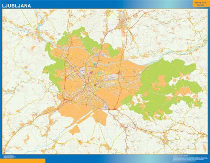 Liubliana wall map