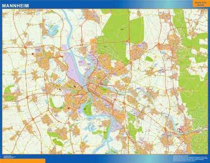 Mannheim map in Germany