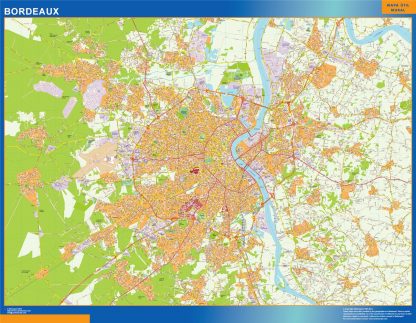 Map of Bordeaux France