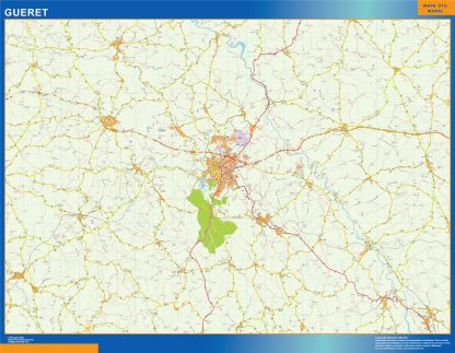 Map of Gueret France