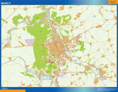 Map of Nancy France