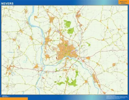 Map of Nevers France