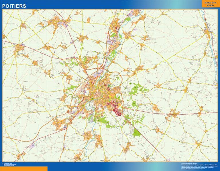 Kaart Van Poitiers Frankrijk Kaarten Voor Nederland Netmaps Nl