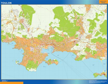 Map of Toulon France