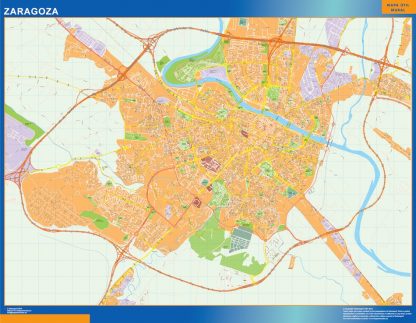 Map of Zaragoza Spain