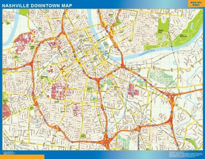 Nashville downtown map