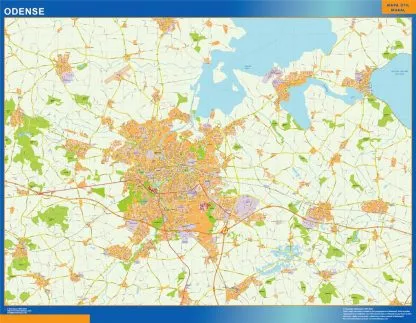 Odense map Denmark