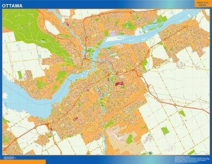 Ottawa wall map