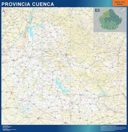 Province Cuenca map from Spain