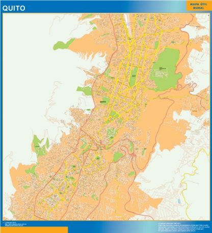 Quito wall map