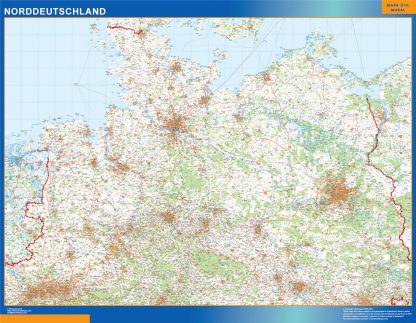 Road map Germany North