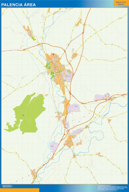 Road map Palencia Spain