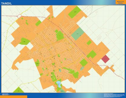 Tandil map in Argentina