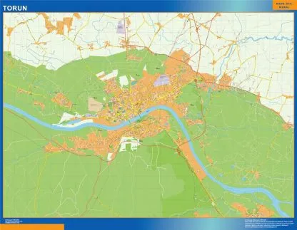 Torun map Poland