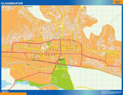 Ulaanbaatar laminated map