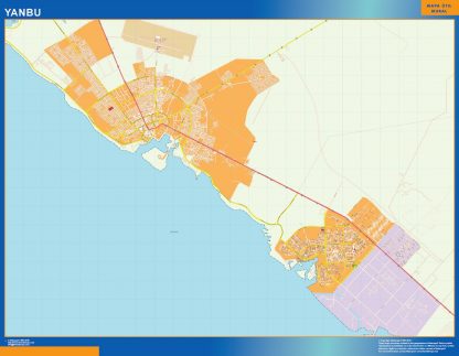 Yanbu map in Saudi Arabia