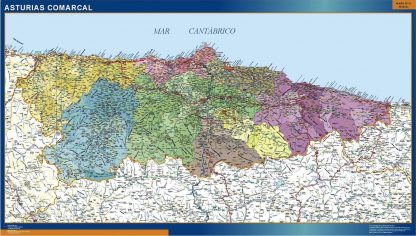 map of Asturias comarcal